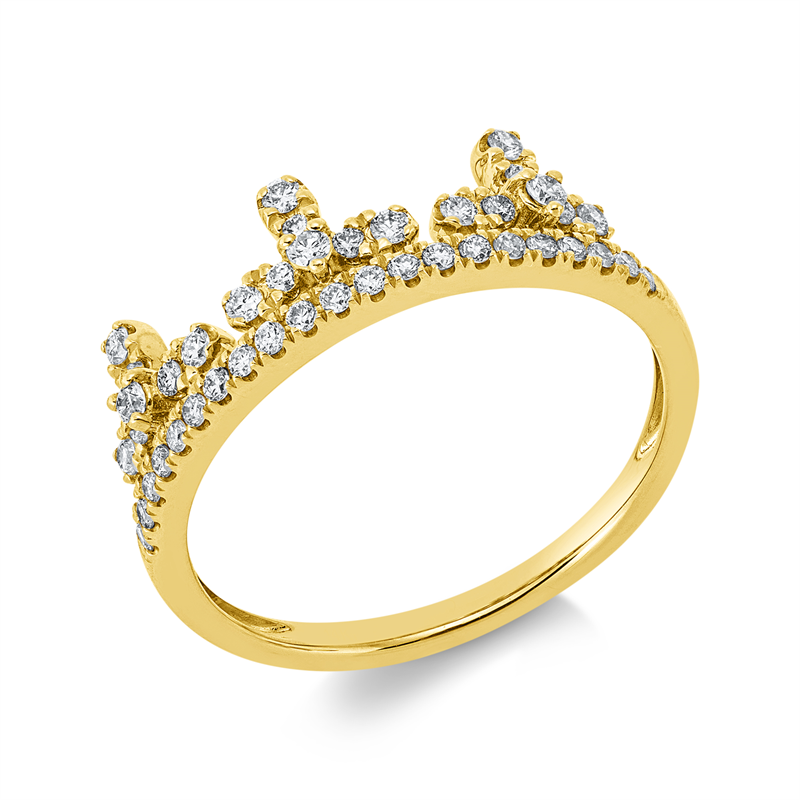 Modern Woman Ring Gelbgold 14kt 0,32ct