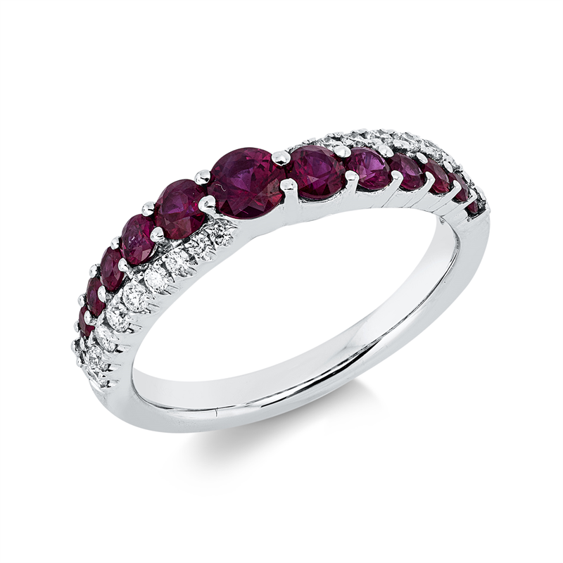 Farbstein Classic Ring Weißgold 18kt 0,19ct