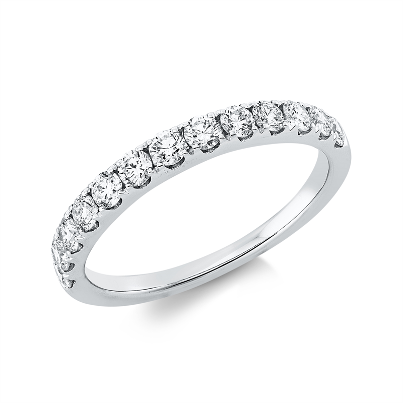 Memoire halb Ring Weißgold 18kt 0,62ct