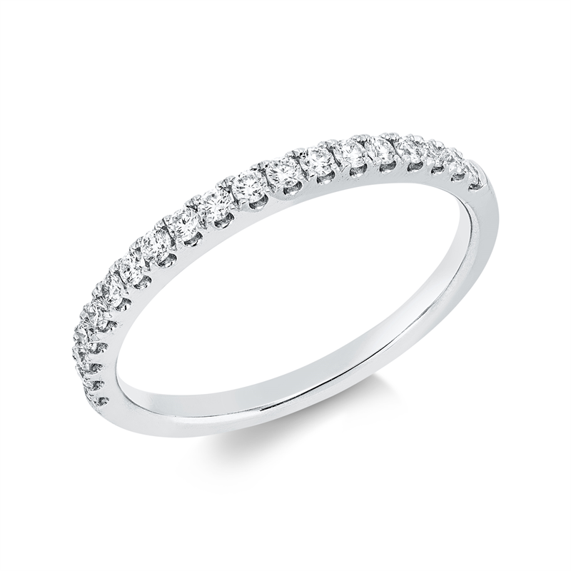 Memoire halb Ring Weißgold 18kt 0,26ct