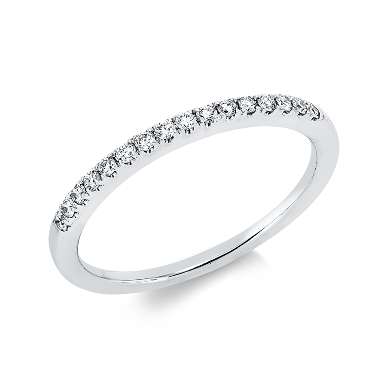 Memoire halb Ring Weißgold 18kt 0,15ct