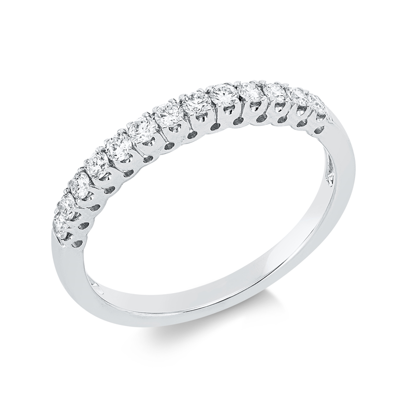 Memoire halb Ring Weißgold 18kt 0,26ct