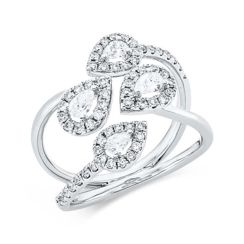 Modern Woman Ring Weißgold 18kt 0,77ct