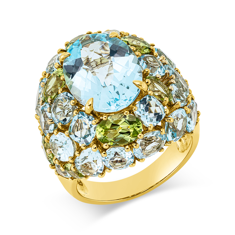 Farbstein Fashion Ring Gelbgold 18kt 1,5ct