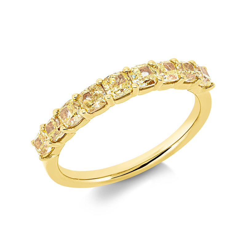 Farbiger Diamant Ring Gelbgold 18kt 1,19ct