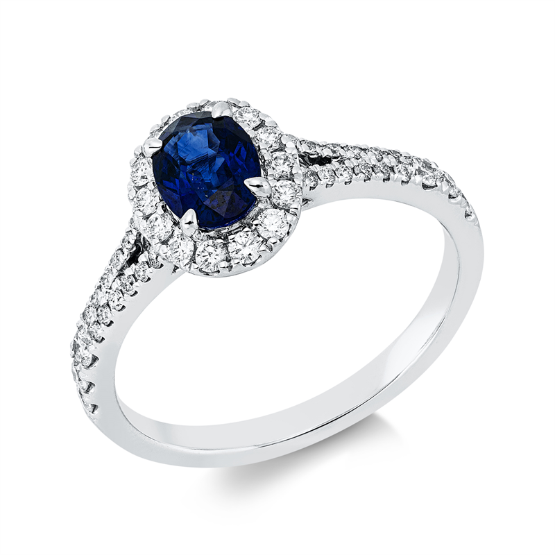 Farbstein Classic Ring Weißgold 18kt 0,36ct