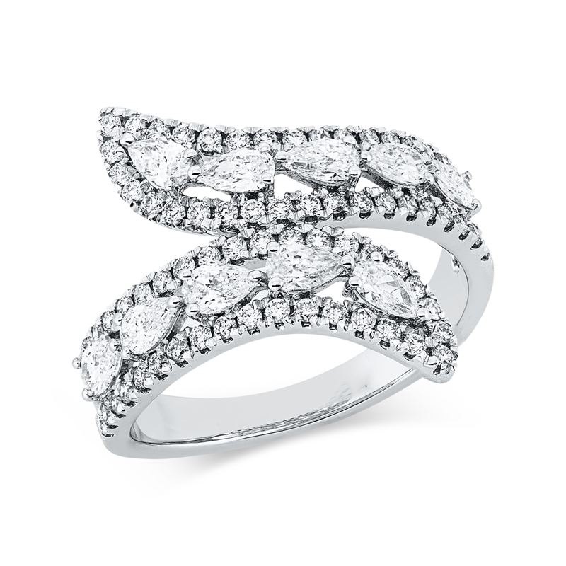 Exklusiv Ring Weißgold 18kt 1,22ct