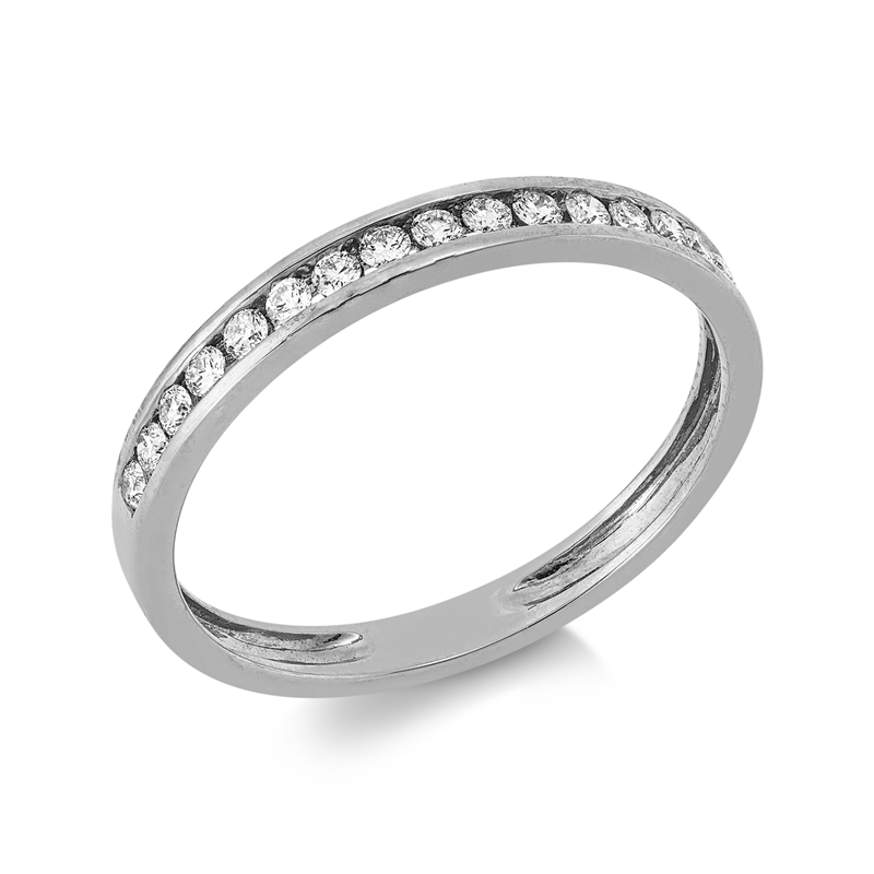 Memoire halb Ring Weißgold 18kt 0,21ct