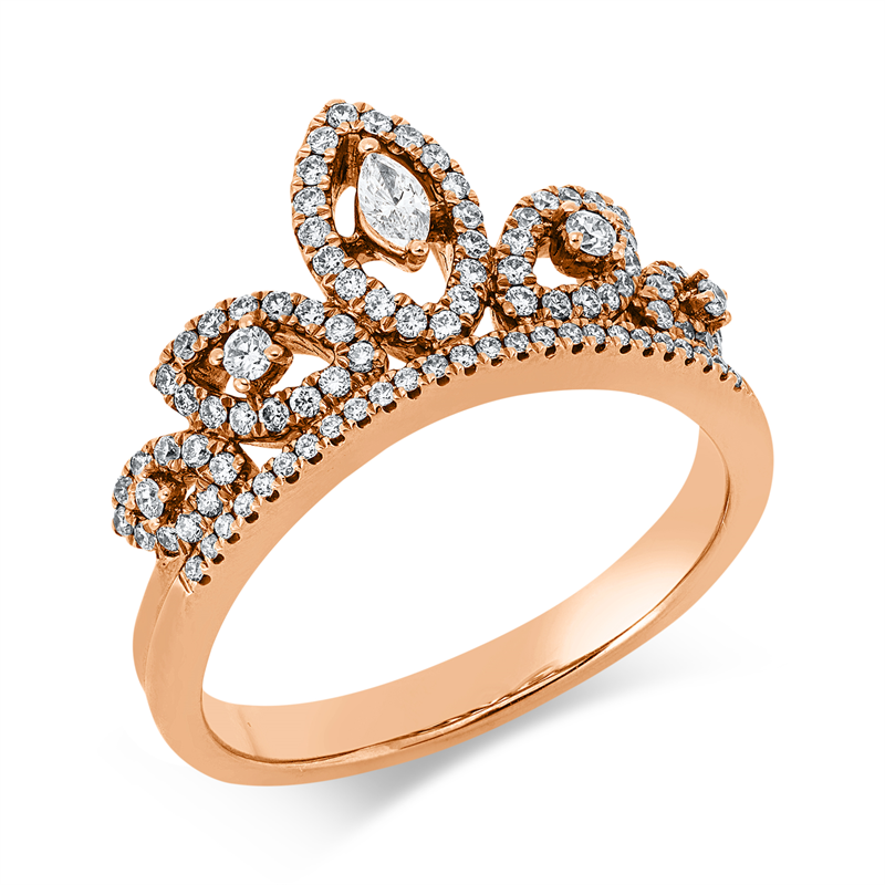 Exklusiv Ring Weißgold 18kt 0,43ct