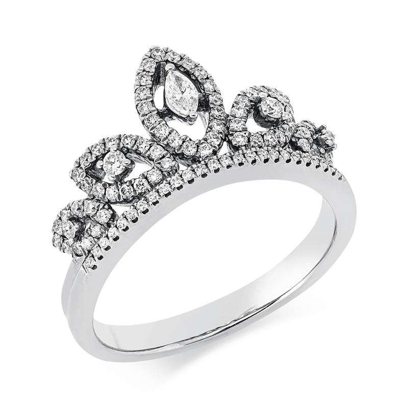 Exklusiv Ring Weißgold 18kt 0,43ct