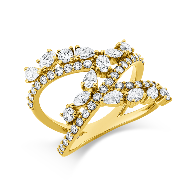 Exklusiv Ring Gelbgold 18kt 1,49ct