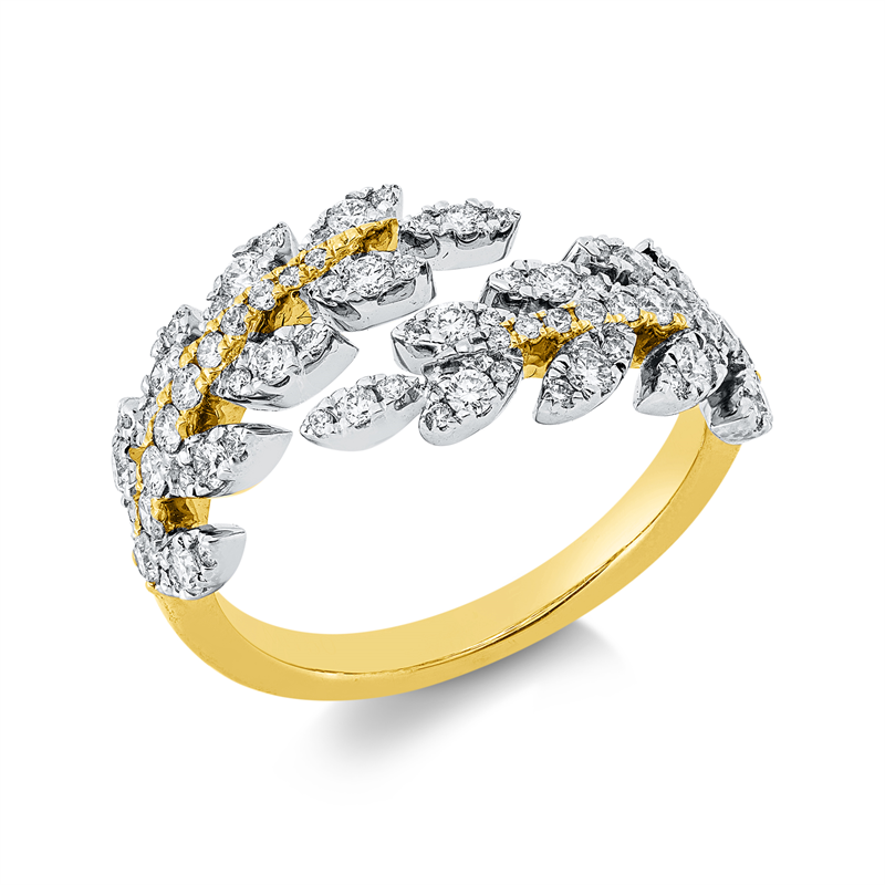 Modern Woman Ring Gelbgold / Weißgold 18kt 0,74ct