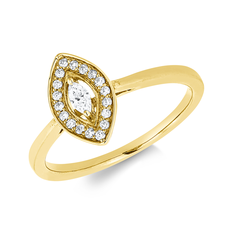 Illusion Classic Ring Gelbgold 18kt 0,15ct