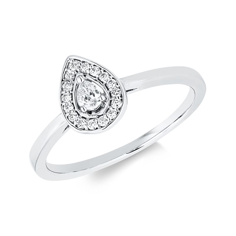 Illusion Classic Ring Weißgold 18kt 0,16ct
