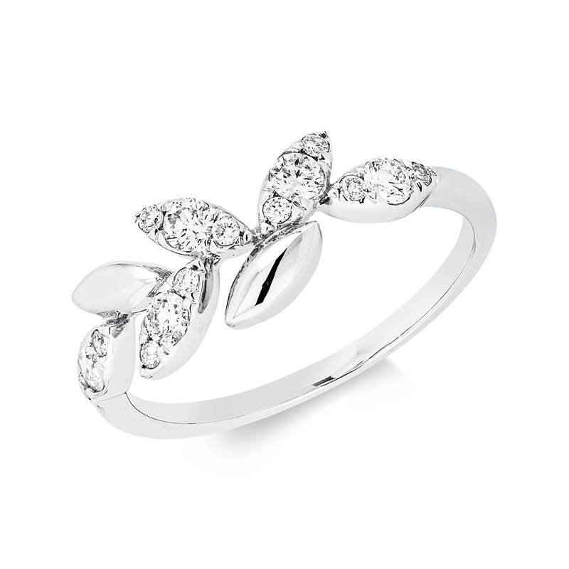 Modern Woman Ring Weißgold 18kt 0,33ct