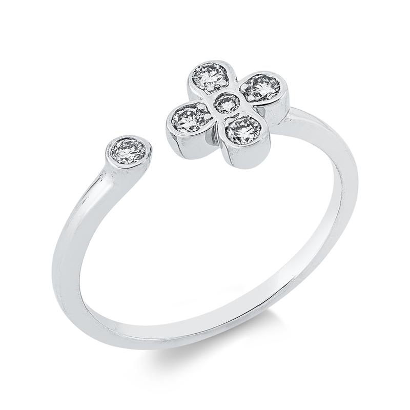 Modern Woman Ring Weißgold 18kt 0,18ct
