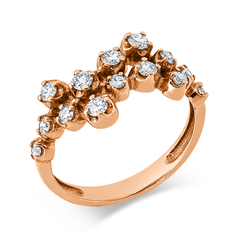 Modern Woman Ring Rotgold 18kt 0,52ct