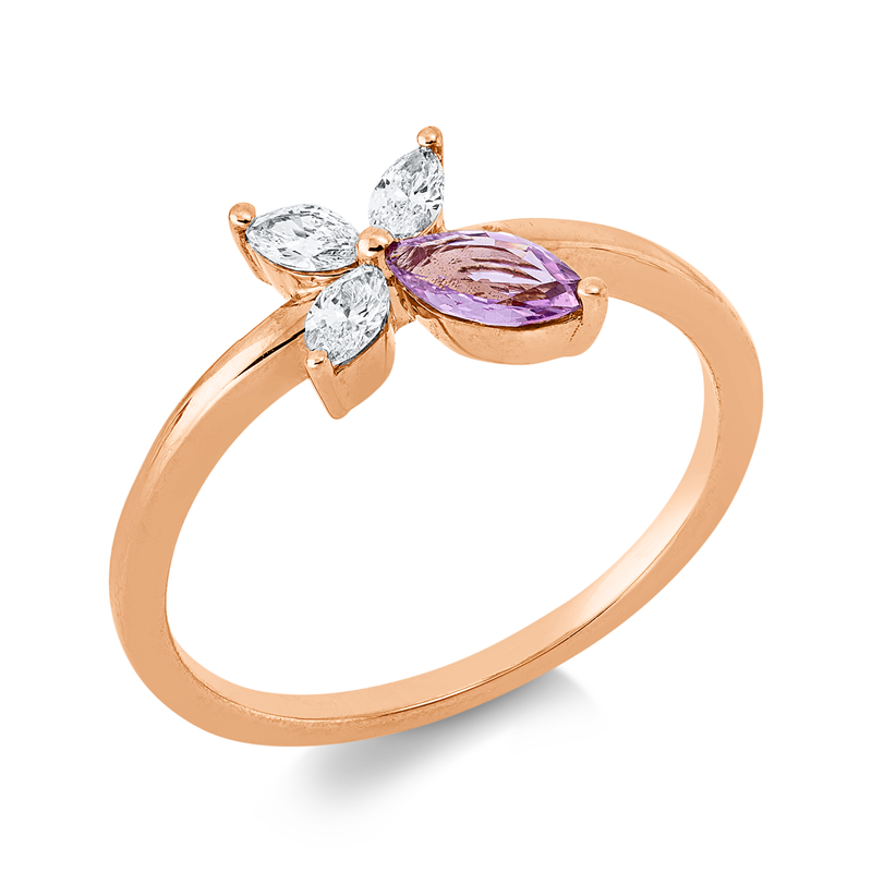 Farbstein Classic Ring Rotgold 18kt 0,18ct