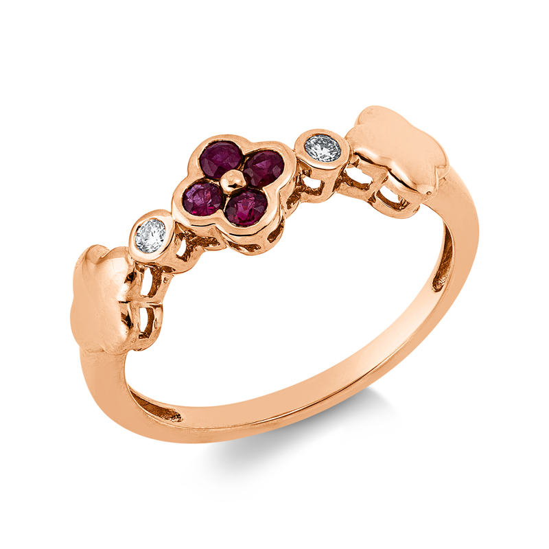 Farbstein Classic Ring Rotgold 18kt 0,04ct