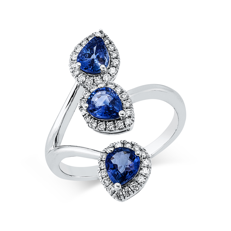 Farbstein Classic Ring Weißgold 18kt 0,23ct