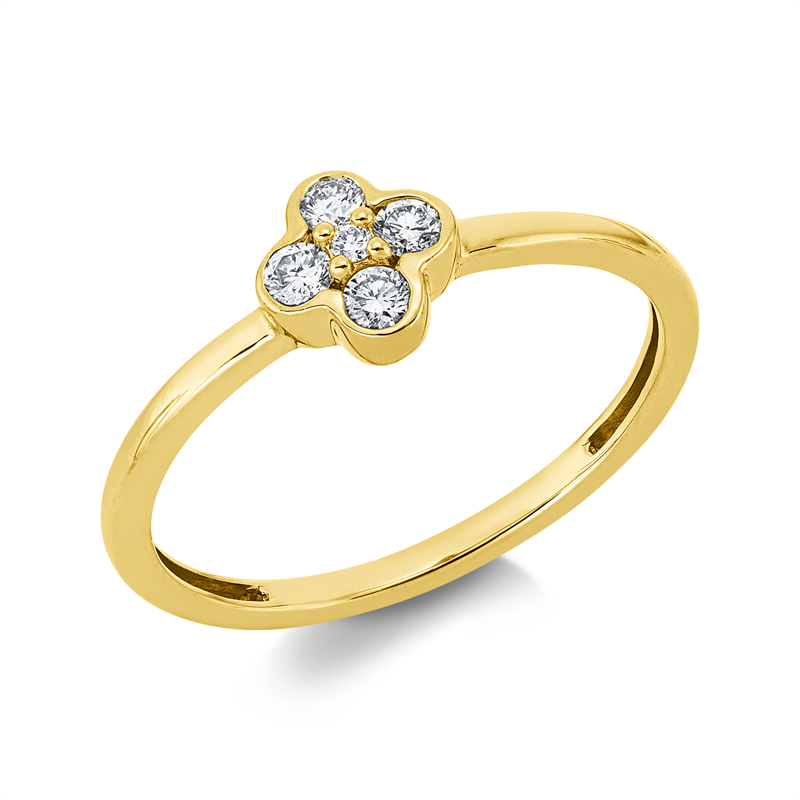 Modern Woman Ring Gelbgold 18kt 0,15ct