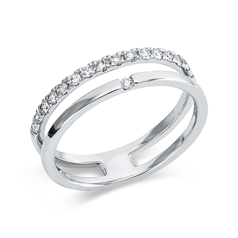 Modern Woman Ring Weißgold 18kt 0,29ct