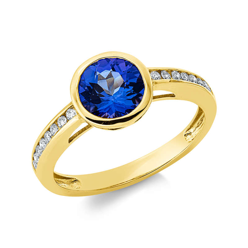 Farbstein Classic Ring Gelbgold 14kt 0,15ct