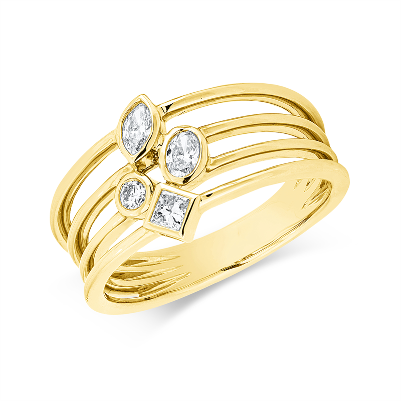 Modern Woman Ring Gelbgold 18kt Ref-1JE21