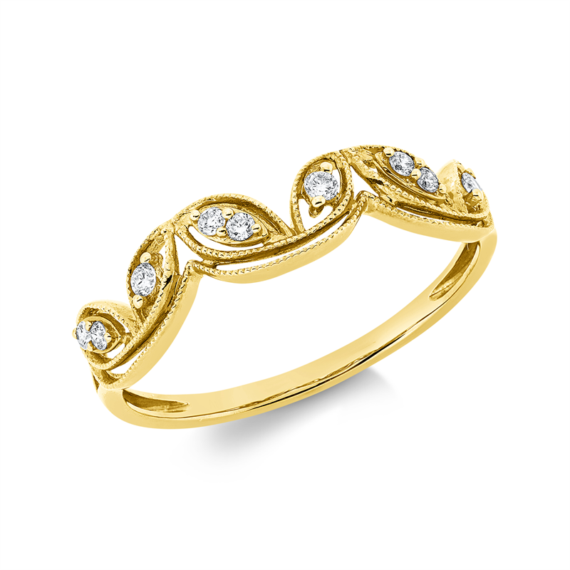 Modern Woman Ring Gelbgold 18kt 0,09ct