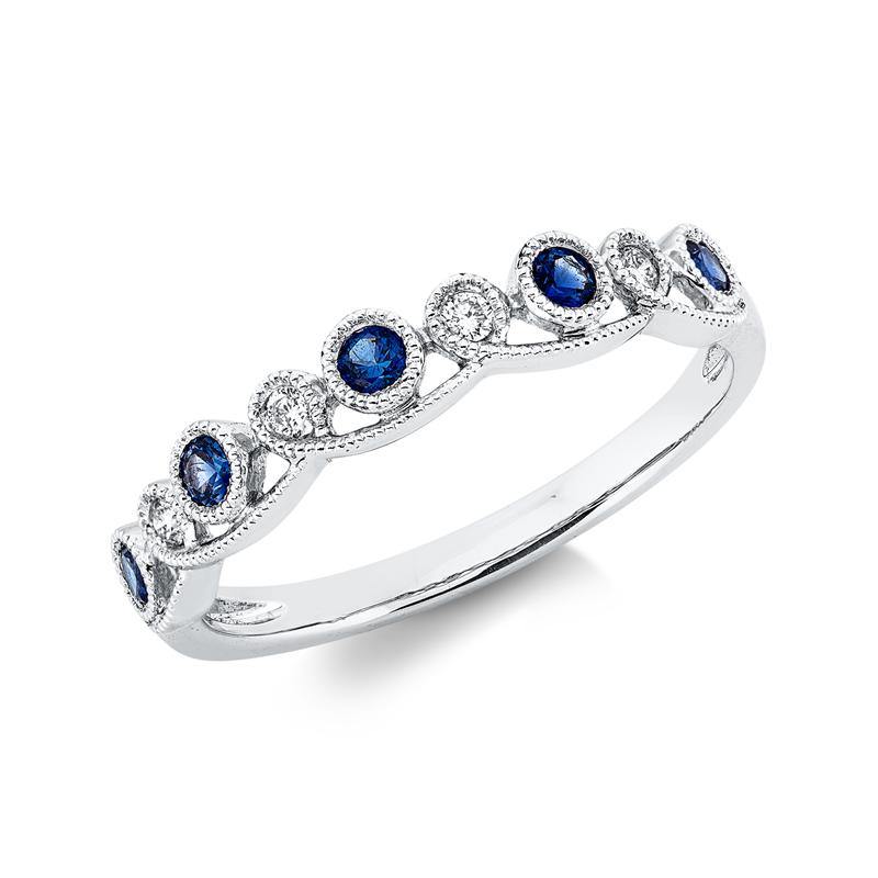 Farbstein Classic Ring Weißgold 18kt 0,05ct