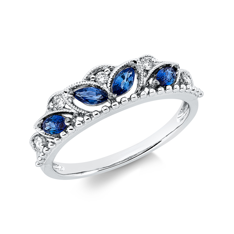 Farbstein Classic Ring Weißgold 18kt 0,09ct