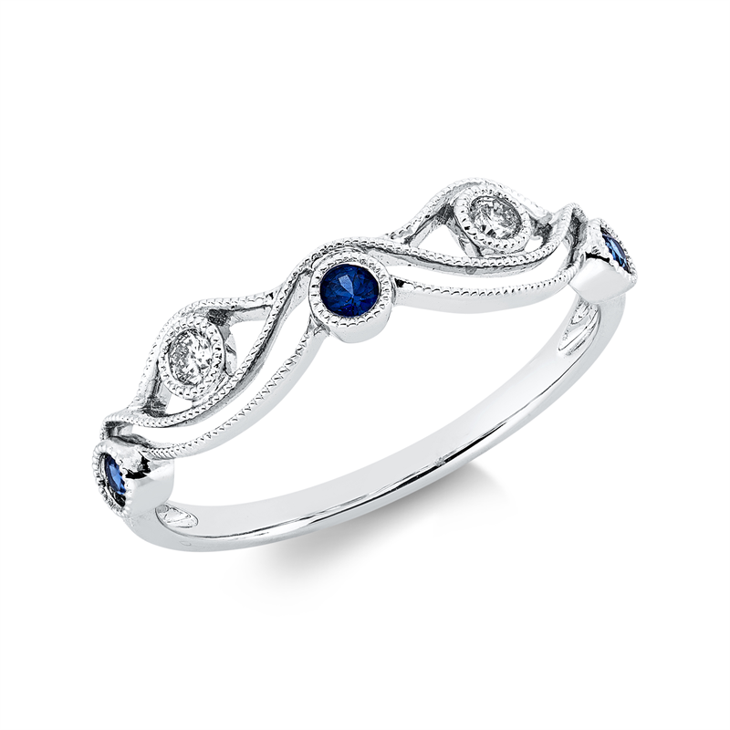 Farbstein Classic Ring Weißgold 18kt 0,07ct