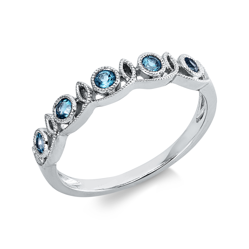 Farbstein Fashion Ring Weißgold 18kt Ref-1JF58