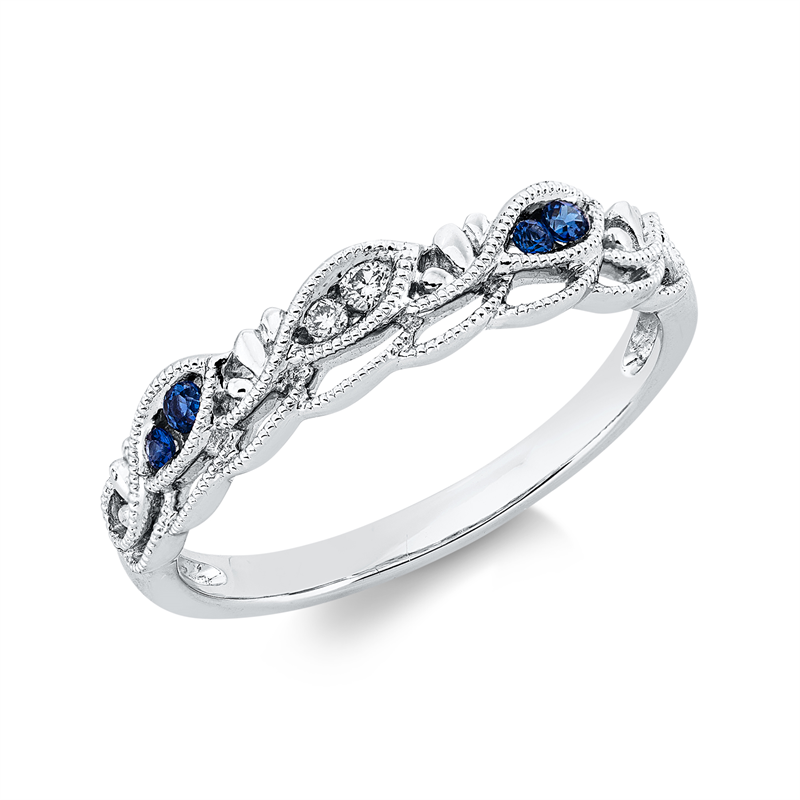 Farbstein Classic Ring Weißgold 18kt 0,03ct