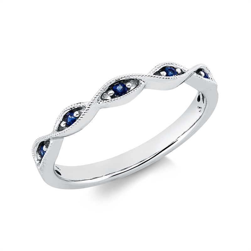Farbstein Classic Ring Weißgold 18kt