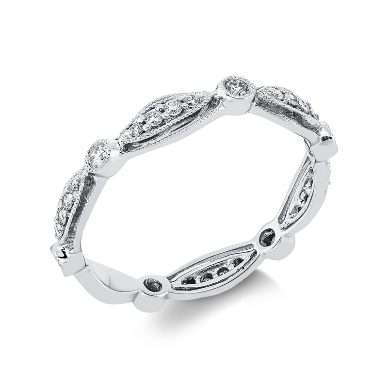 Modern Woman Ring Weißgold 14kt 0,27ct