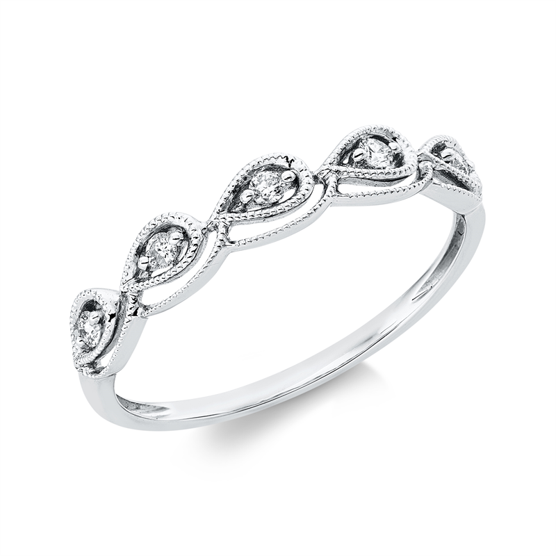 Modern Woman Ring Weißgold 18kt 0,08ct