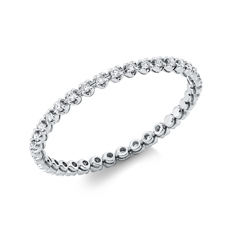 Memoire voll Ring Weißgold 18kt 0,18ct