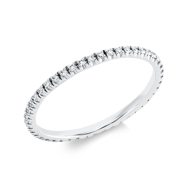 Memoire voll Ring Weißgold 18kt 0,25ct