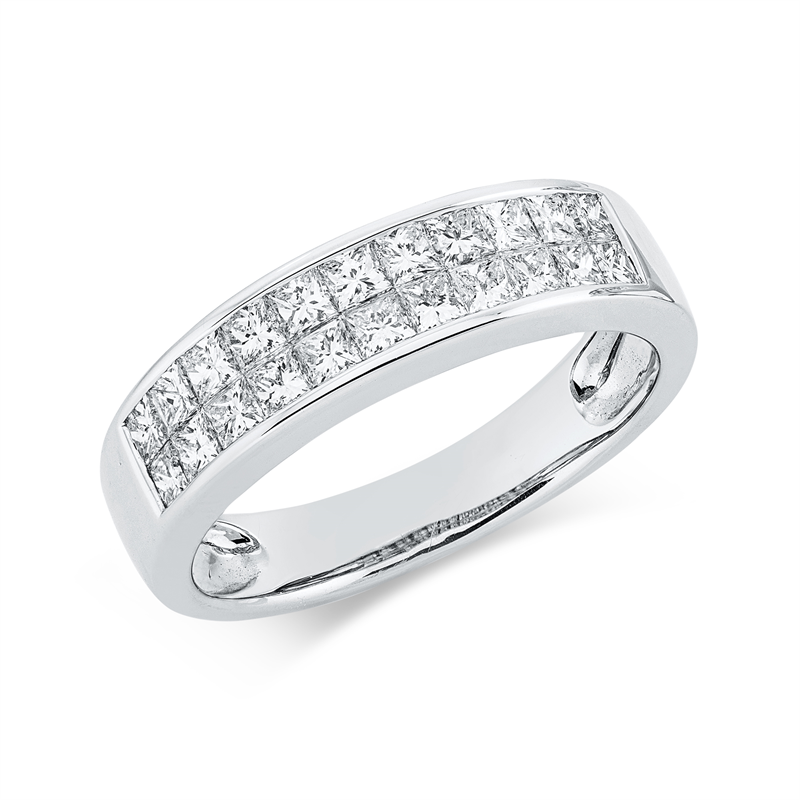 Baguette Ring Weißgold 18kt 1ct