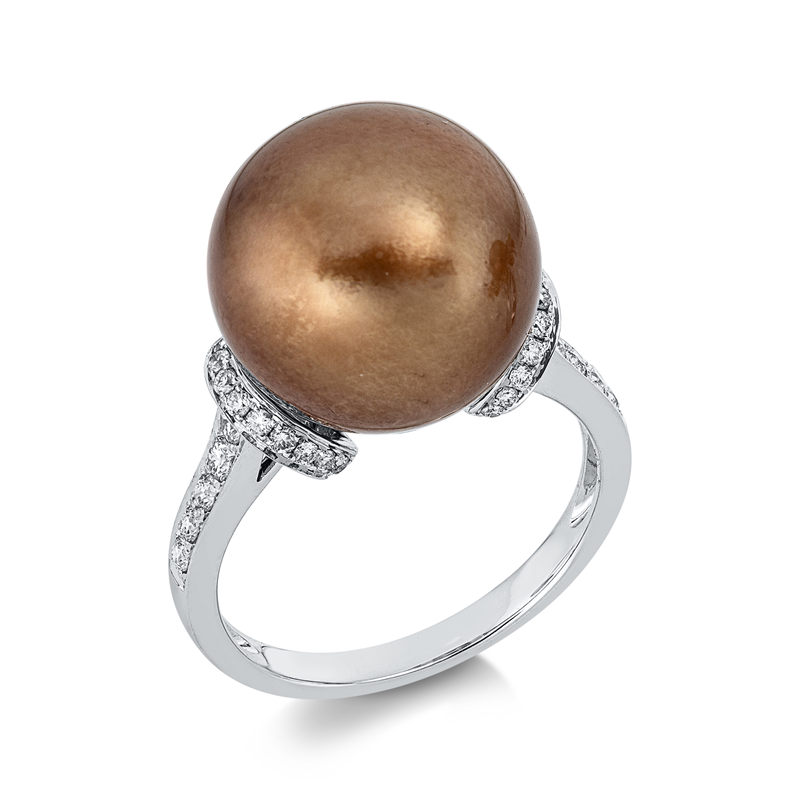 Perle Ring Weißgold 18kt Ref-1JH26