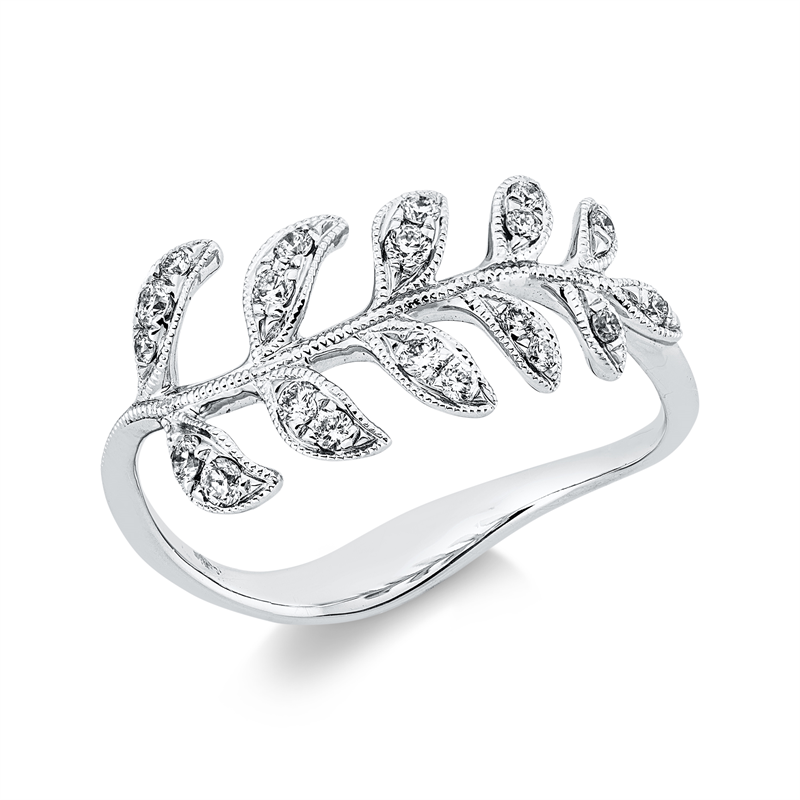 Modern Woman Ring Weißgold 18kt 0,2ct