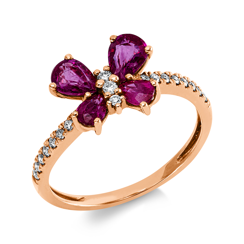 Farbstein Classic Ring Rotgold 18kt 0,15ct