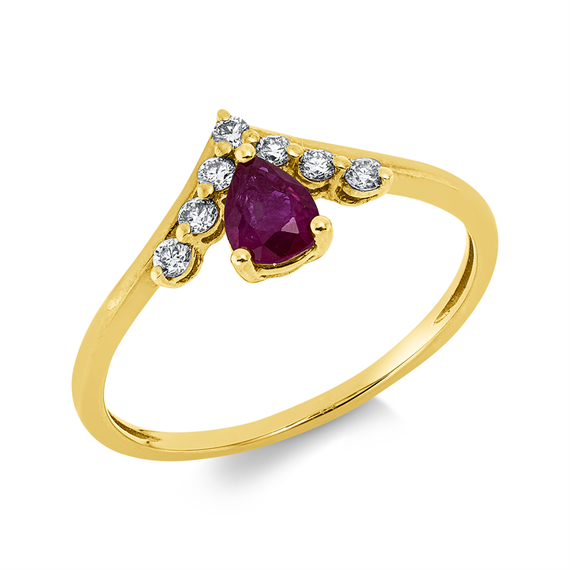 Farbstein Classic Ring Weißgold 18kt 0,12ct