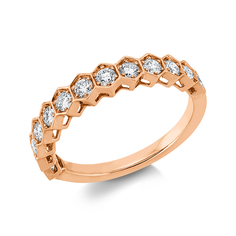 Modern Woman Ring Rotgold 18kt 0,62ct