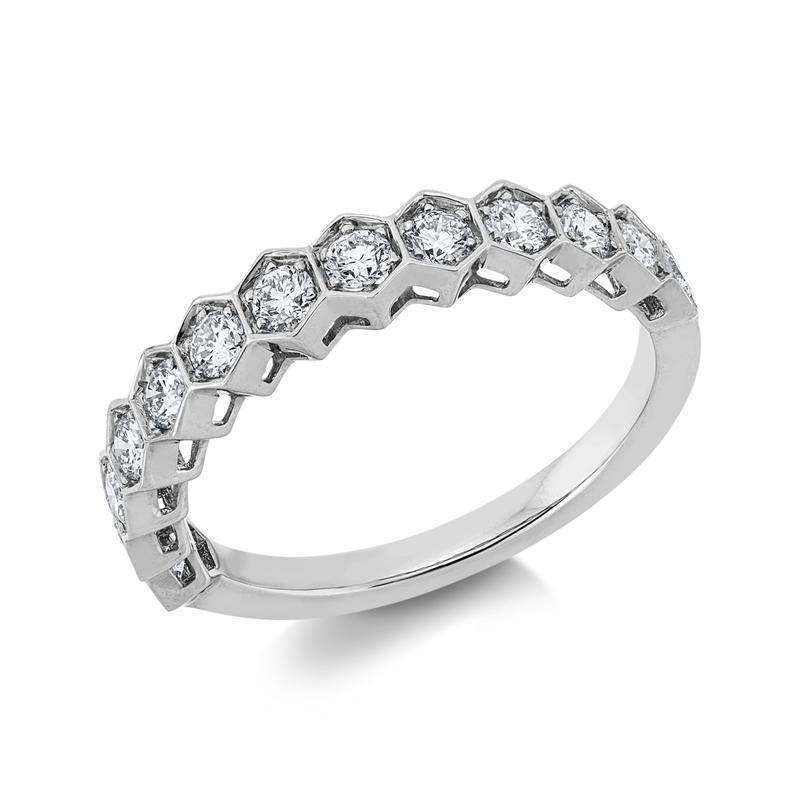 Modern Woman Ring Rotgold 18kt 0,62ct