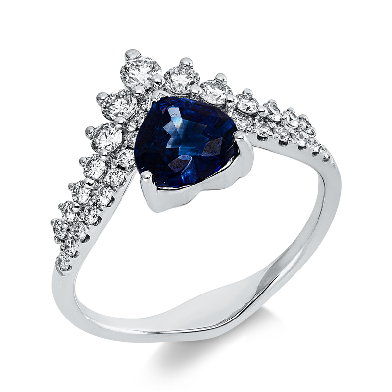 Farbstein Classic Ring Weißgold 18kt 0,51ct