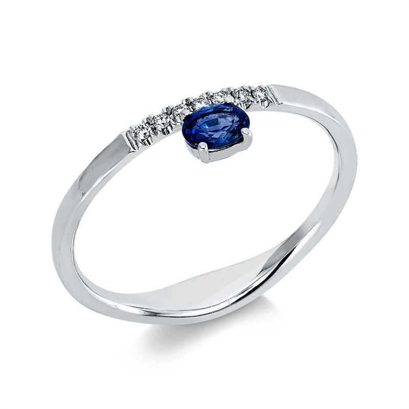Farbstein Classic Ring Weißgold 18kt 0,04ct