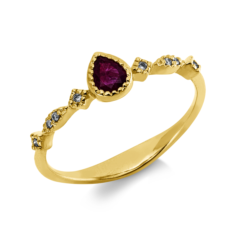 Farbstein Classic Ring Gelbgold 18kt 0,04ct