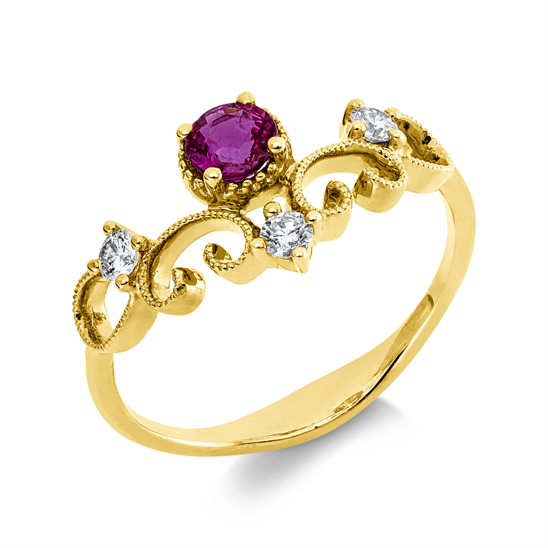 Farbstein Classic Ring Gelbgold 18kt 0,16ct